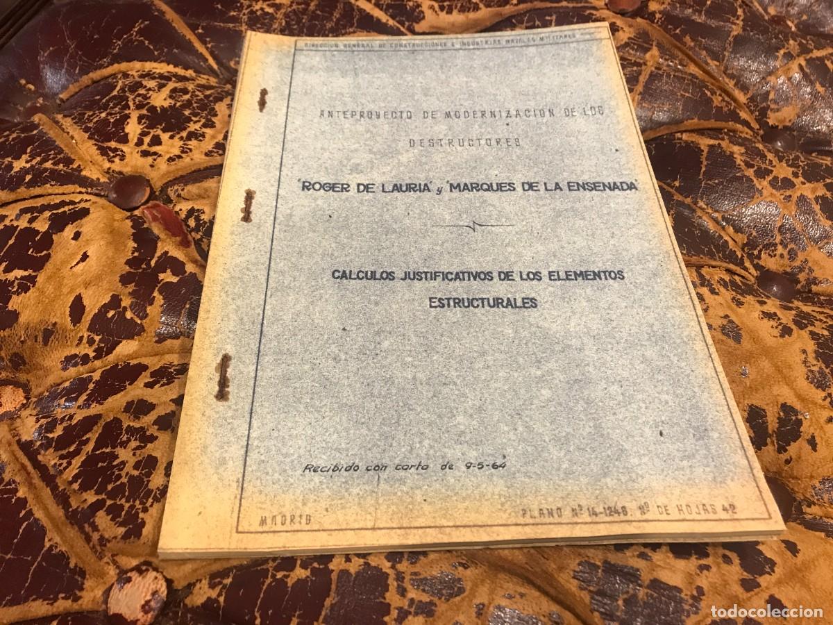 Militaria: ANTEPROYECTO DE MODERNIZACI&Oacute;N DE LOS DESTRUCTORES ROGER DE LAURIA Y MARQU&Eacute;S DE LA ENSENADA. 1964