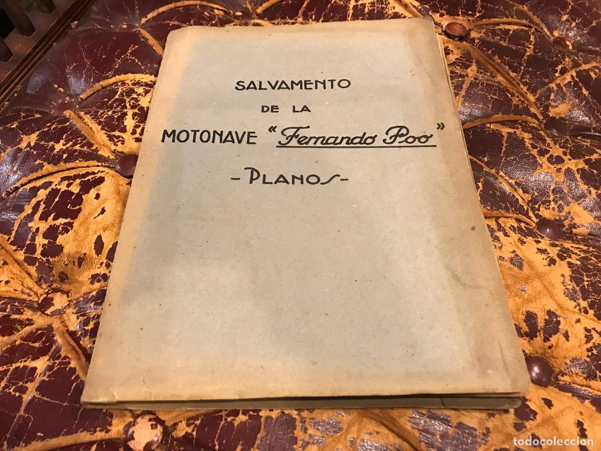 Militaria: SALVAMENTO DE LA MOTONAVE FERNANDO POO. PLANOS
