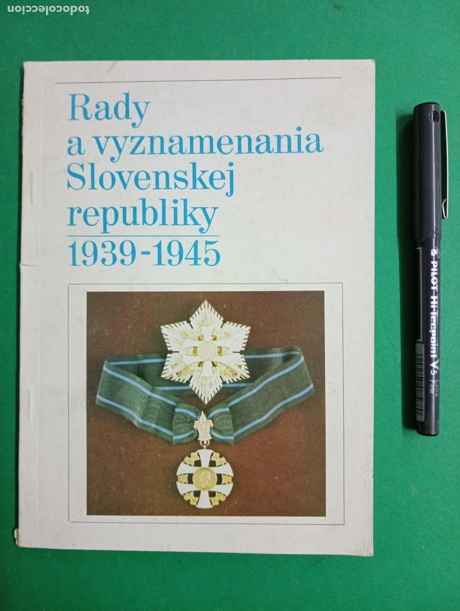Militaria: Antiguo libro Cat&aacute;logo Medallas Eslovacas 1939-1945. Eslovaquia 1992. II Guerra Mundial.