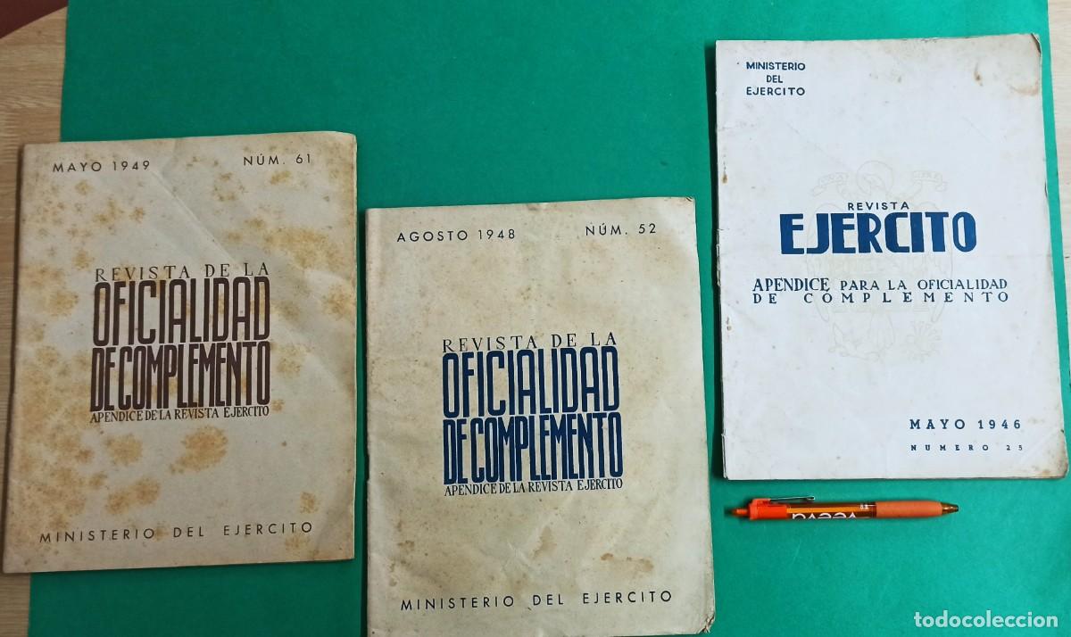 Military Antiques: 3 Antiguas revistas del Ministerio del Ejercito. 1946-48-49. Informaci&oacute;n militar.