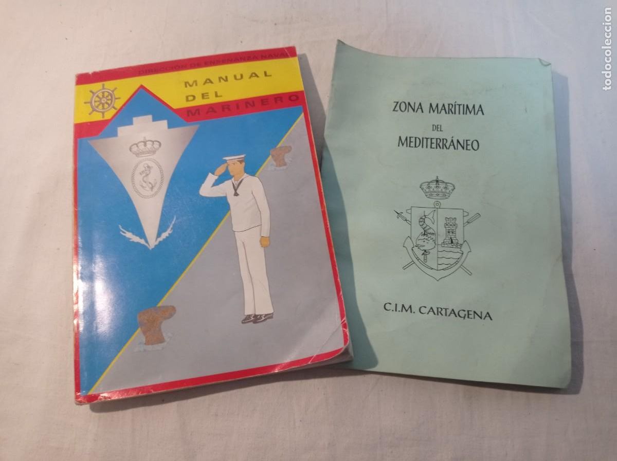 Militaria: Lote colecci&oacute;n manual marinero zona mar&iacute;tima Cartagena