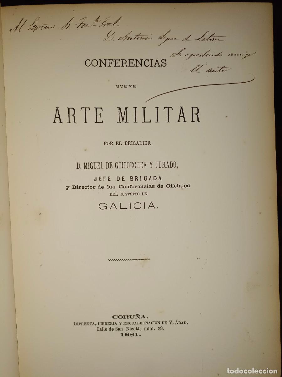 Militaria: CONFERENCIAS SOBRE ARTE MILITAR A&Ntilde;O 1881