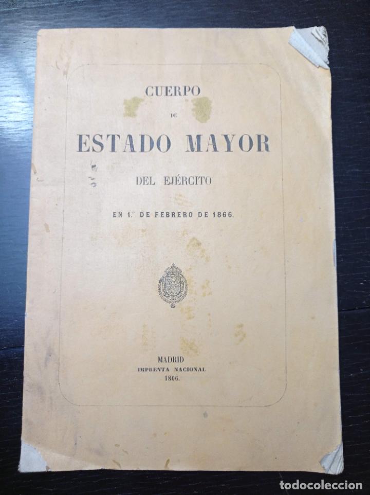 Militaria: 1866 - Cuerpo de estado mayor del ej&eacute;rcito en 1&ordm;. de Febrero de 1866