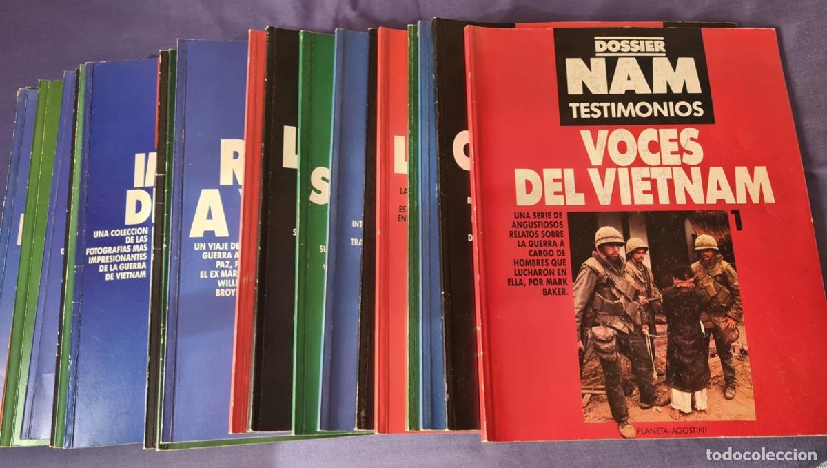 Militaria: Dossier Nam. Cr&oacute;nicas de la Guerra de Vietnam. 25 vol&uacute;menes de 64 p&aacute;ginas de 1988.