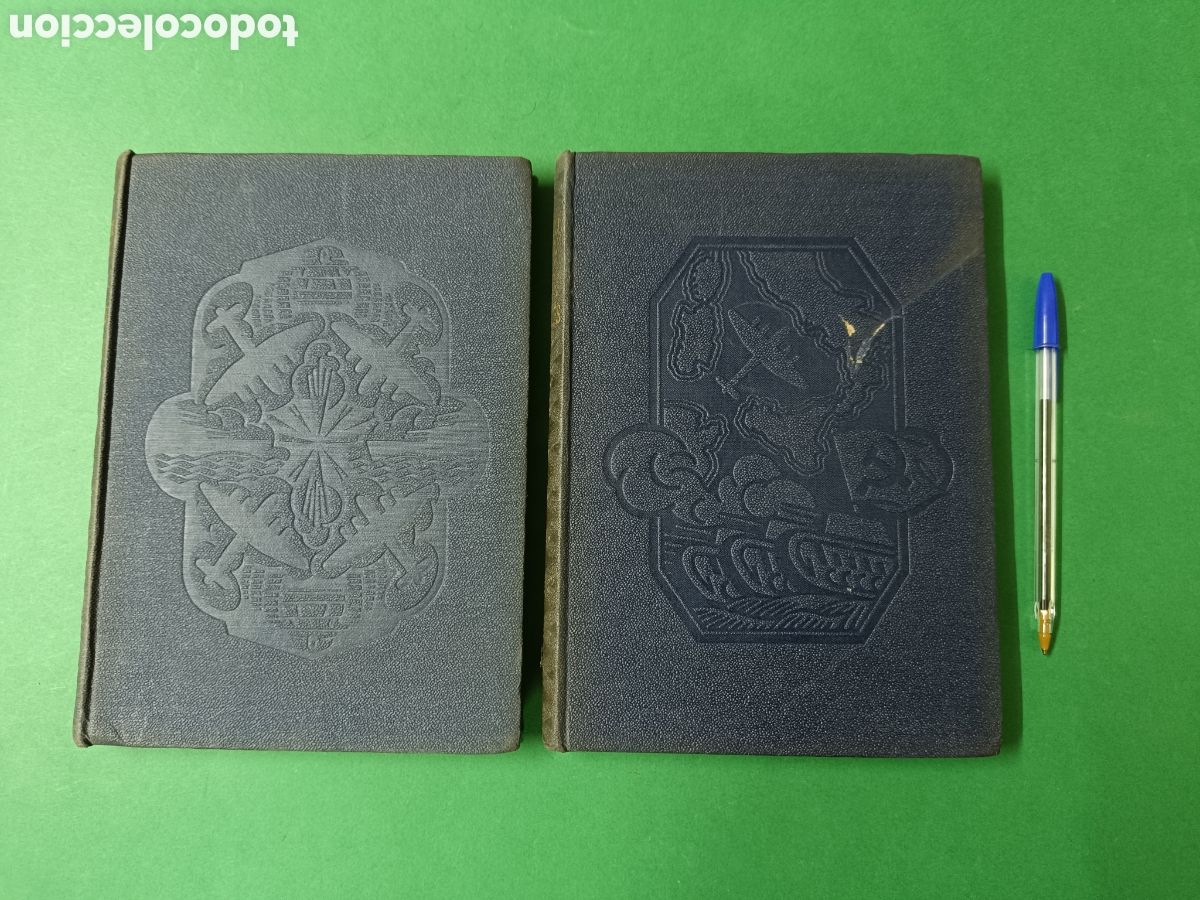 Militaria: Antiguos 2 libro THE WAR IN PICTURES - 4 y 5 Years. Odhams Press Limited. II guerra mundial.