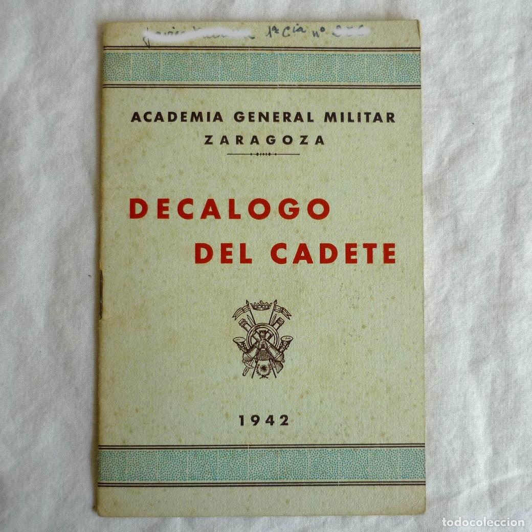 Militaria: Dec&aacute;logo del cadete 1942, Academia General MIlitar de Zaragoza
