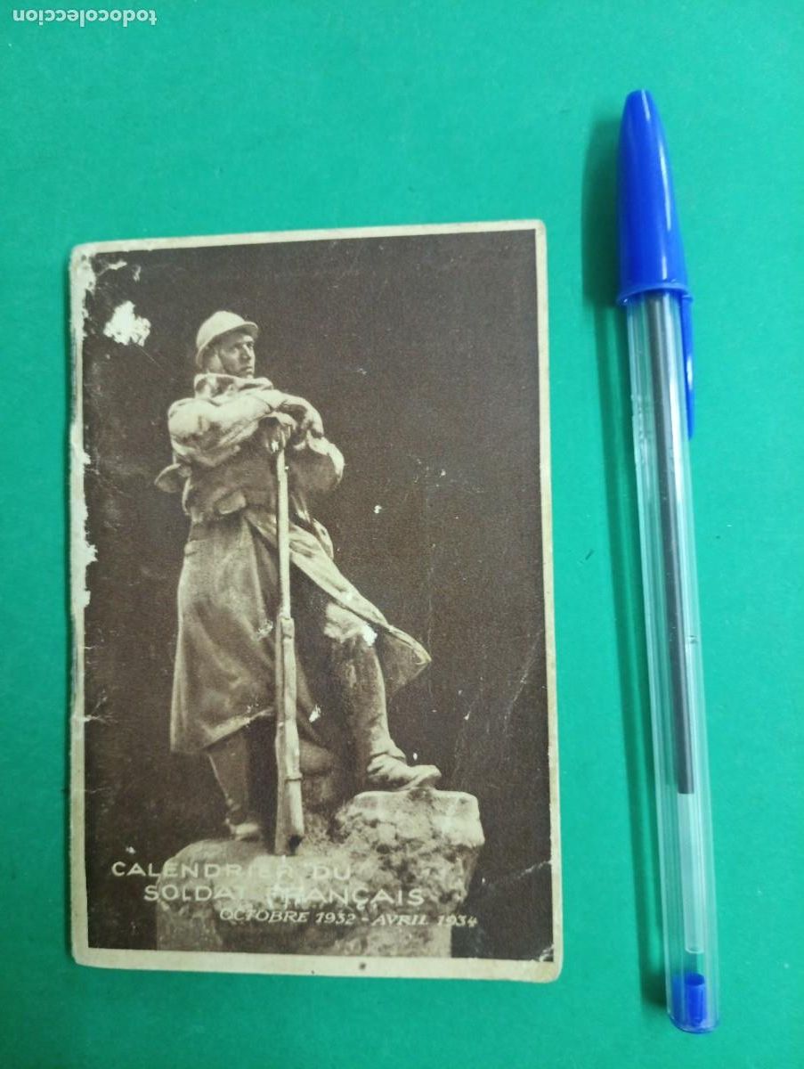 Militaria: Antiguo librito Calendario del Soldado Franc&eacute;s de 1932-34.