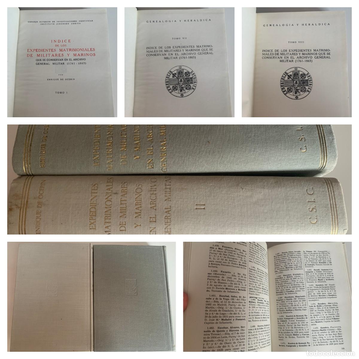 Militaria: ''MILITARES Y MARINOS EXPEDIENTES MATRIMONIALES EN EL ARCHIVO GENERAL MILITAR''. E. OCERIN U28