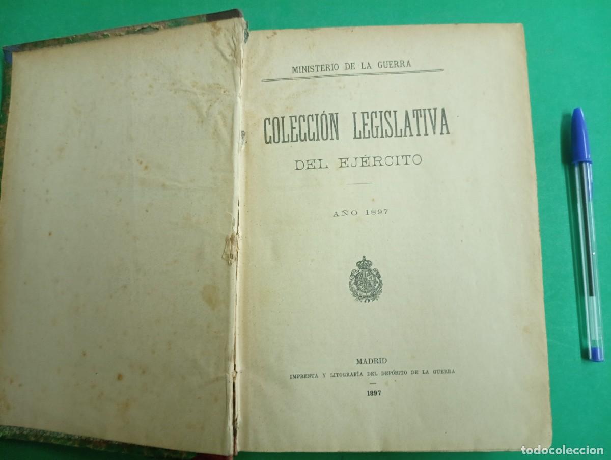 Militaria: Antiguo libro Colecci&oacute;n Legislativa del Ej&eacute;rcito. A&ntilde;o 1897. Madrid 1897.