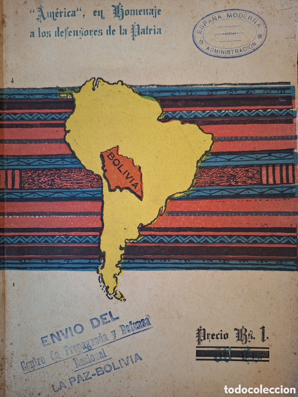 Military Antiques: REVISTA BOLIVIANA AMERICA HOMENAJE DEFENSORES DE LA PATRIA GUERRA DEL CHACO ILUSTRADA RARA A&Ntilde;O 1934