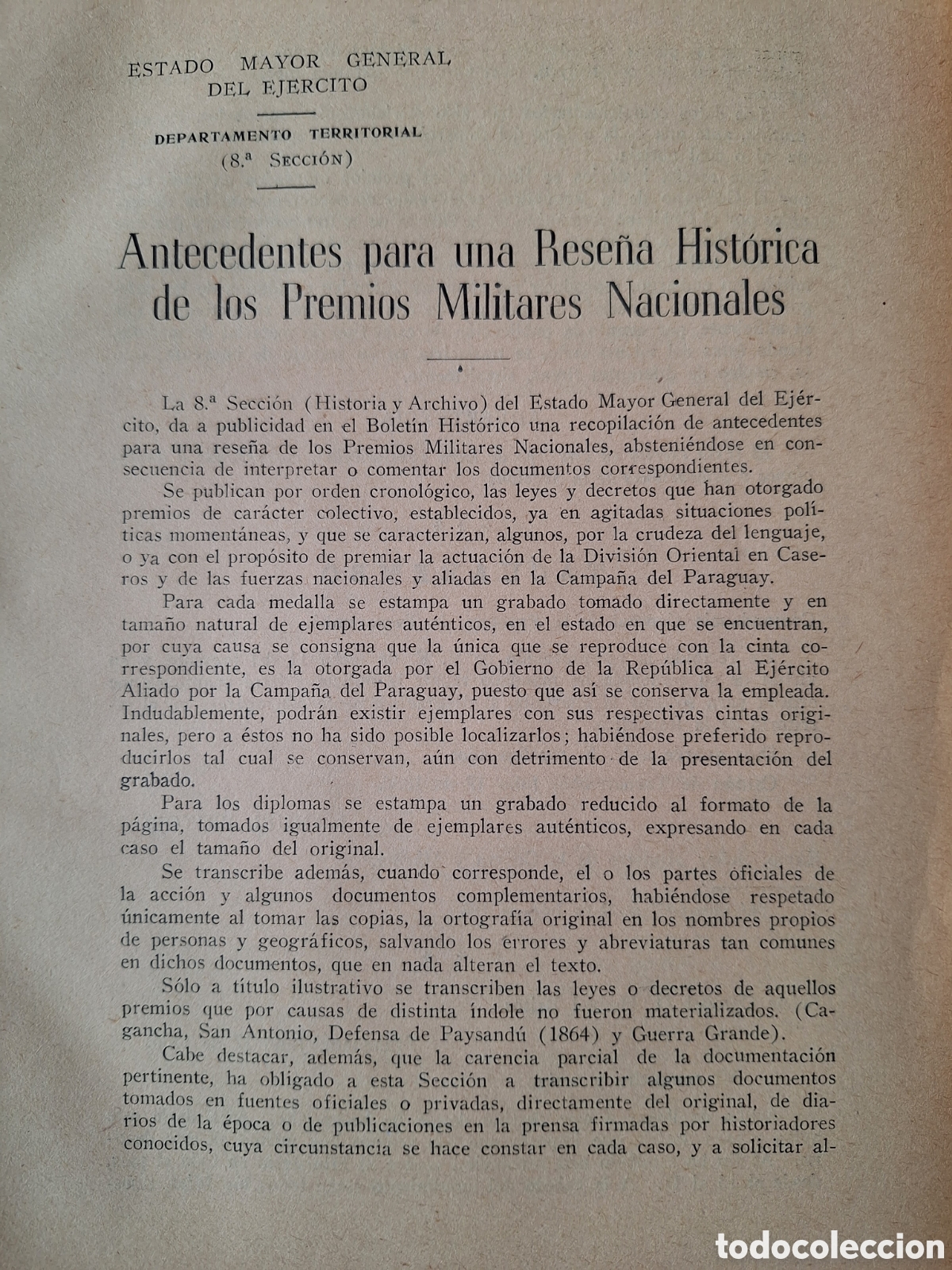 Militaria: ANTECEDENTES PARA UNA RESE&Ntilde;A HISTORICA DE LOS PREMIOS MILITARES NACIONALES URUGUAY 1940