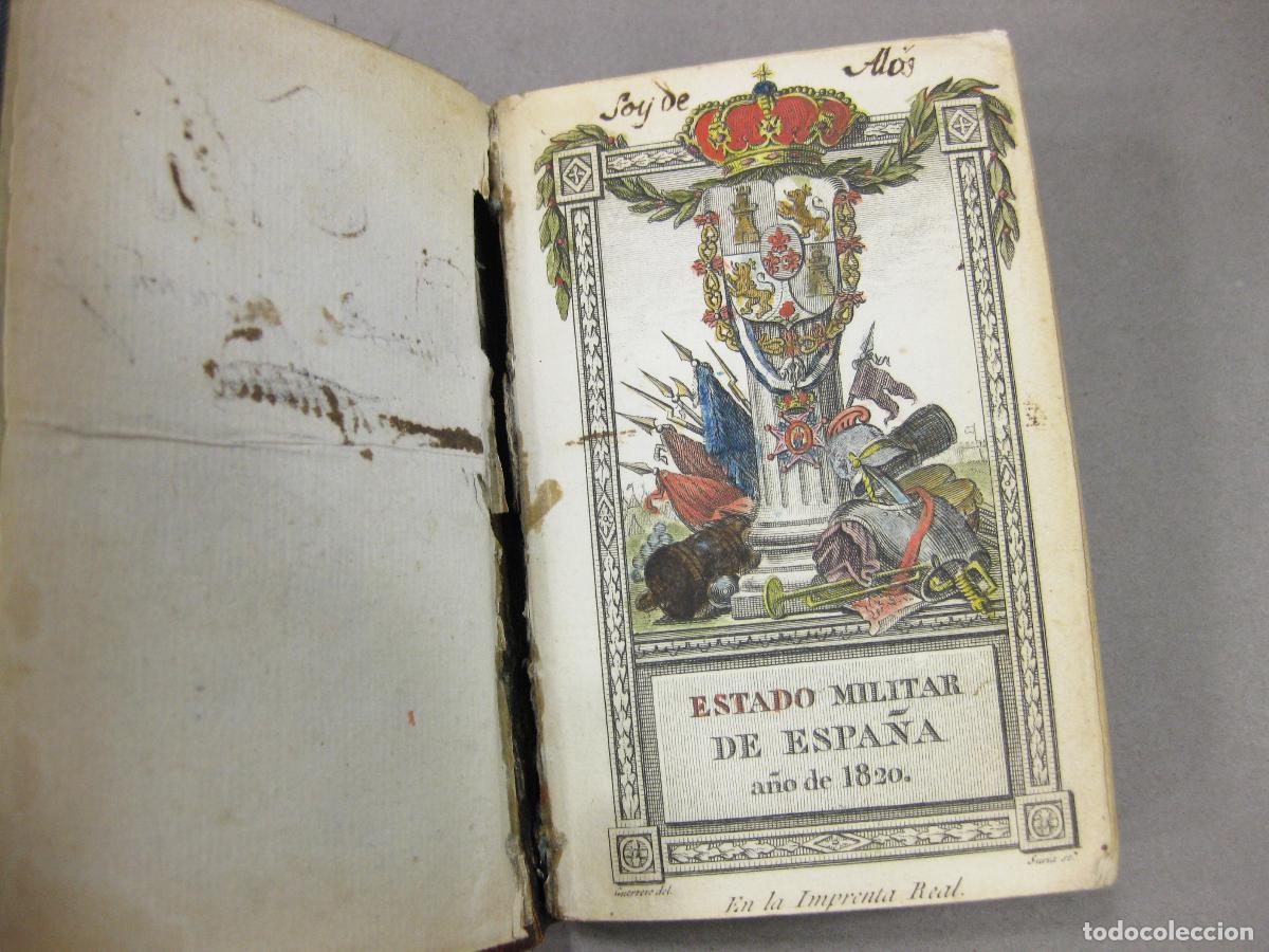 Military Antiques: ESTADO MILITAR DEL A&Ntilde;O 1820. IMPRENTA REAL