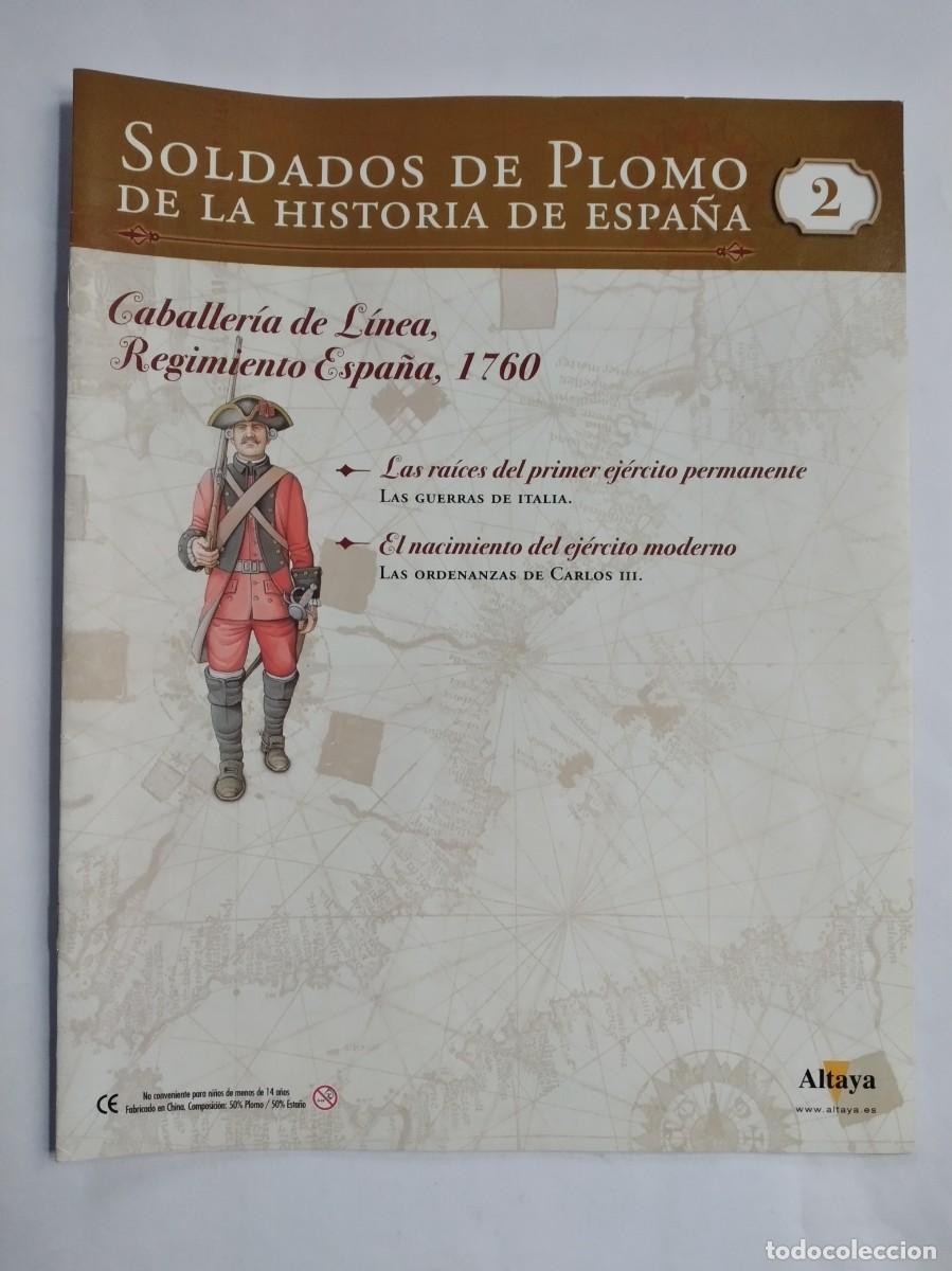 Militaria: SOLDADOS DE PLOMO DE LA HISTORIA DE ESPA&Ntilde;A N&ordm; 2 CABALLER&Iacute;A DE L&Iacute;NEA REGIMIENTO ESPA&Ntilde;A 1760