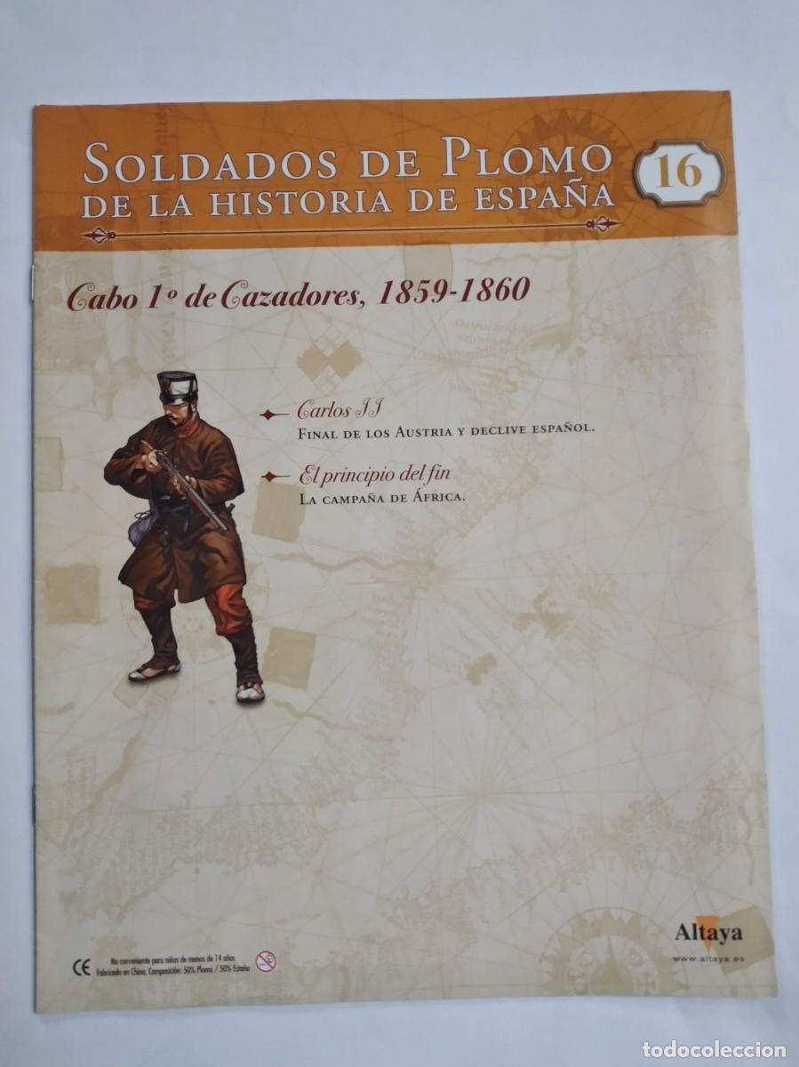 Militaria: SOLDADOS DE PLOMO DE LA HISTORIA DE ESPA&Ntilde;A N&ordm; 16 CABO 1&ordm; DE CAZADORES 1859 1860