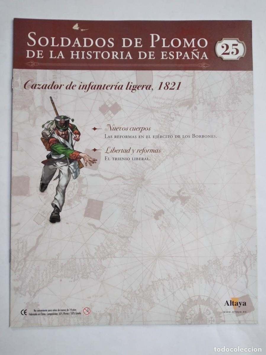 Militaria: SOLDADOS DE PLOMO DE LA HISTORIA DE ESPA&Ntilde;A N&ordm; 25 CAZADOR DE INFANTER&Iacute;A LIGERA 1821