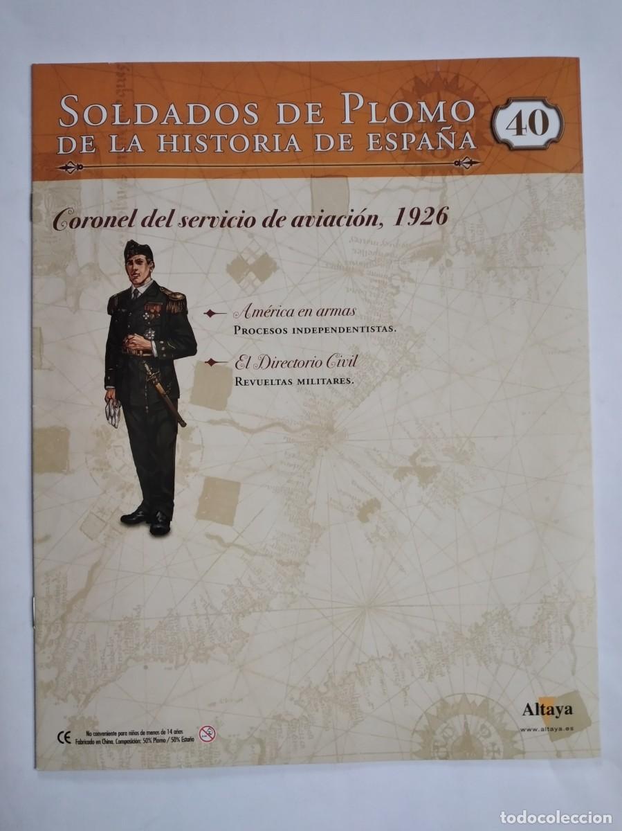 Militaria: SOLDADOS DE PLOMO DE LA HISTORIA DE ESPA&Ntilde;A N&ordm; 40 CORONEL DEL SERVICIO DE AVIACI&Oacute;N 1926