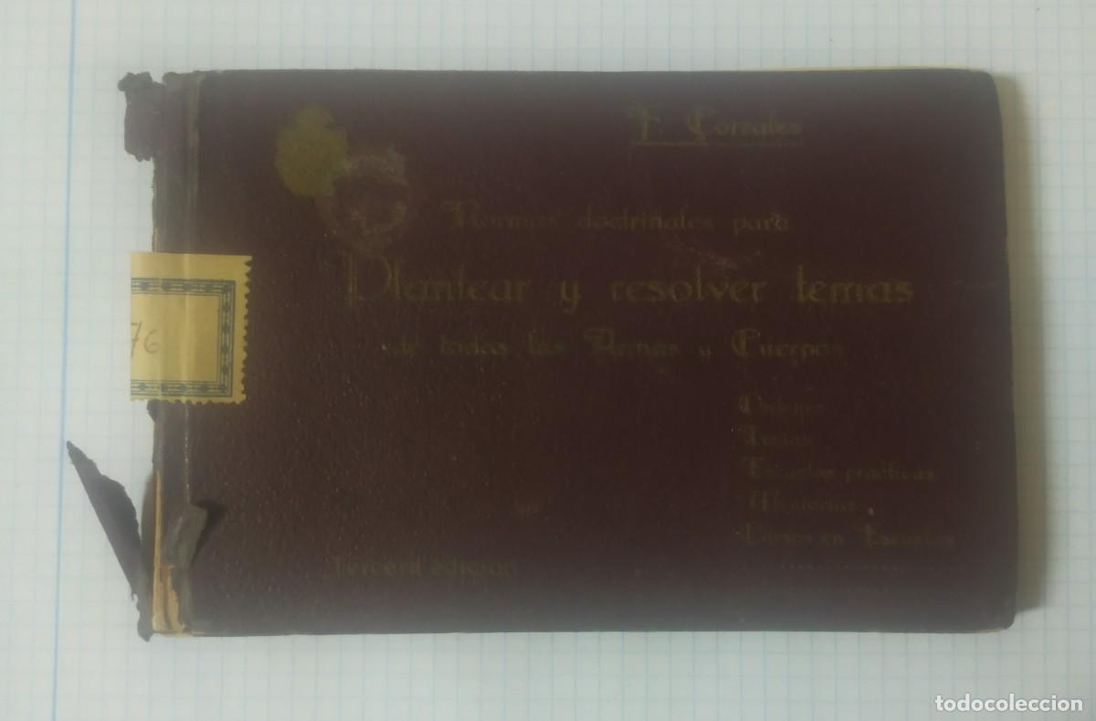 Militaria: Op&uacute;sculo, Plantear y resolver temas, normas doctrinales, a&ntilde;o 1928