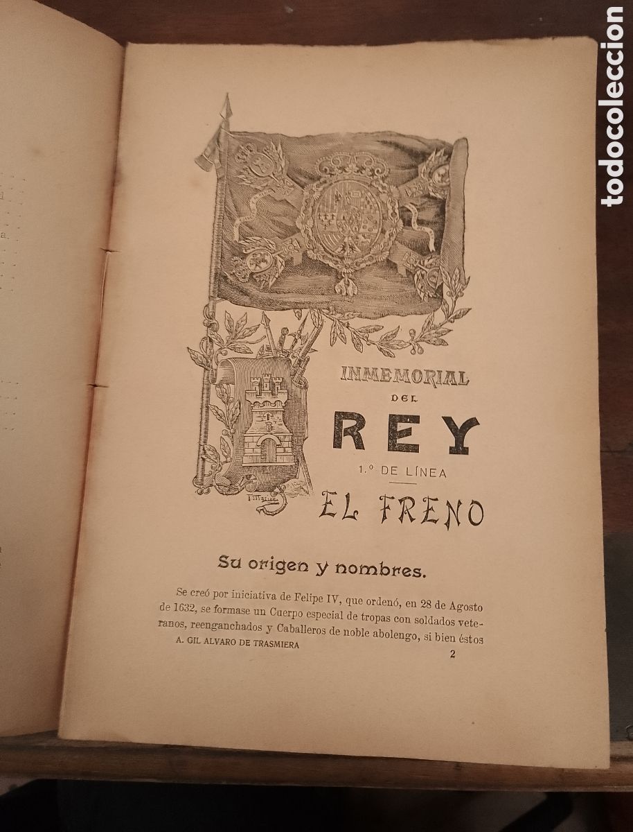 Militaria: GLORIAS DE LA INFANTERIA ESPA&Ntilde;OLA, INMEMORIAL DEL REY. ALVARO DE TRASMIERA. GOBIERNO MILITAR, 1909
