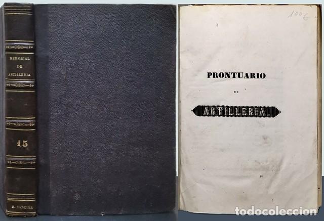 Militaria: MEMORIAL DE ARTILLERIA TOMO XV (PRONTUARIO DE ARTILLERIA) - R. SANCHIZ - A-HM-1548