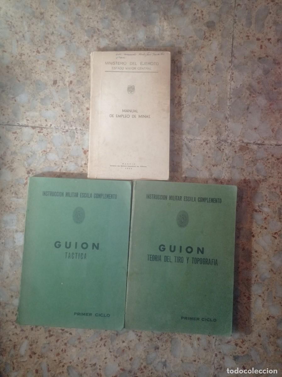 Militaria: 3 antiguos libros militares