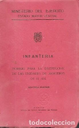 Militaria: INFANTERIA NORMAS PARA LA INSTRUCCI&Oacute;N DE LAS UNIDADES DE MORTEROS DE 81 MM. - A-HM-1556