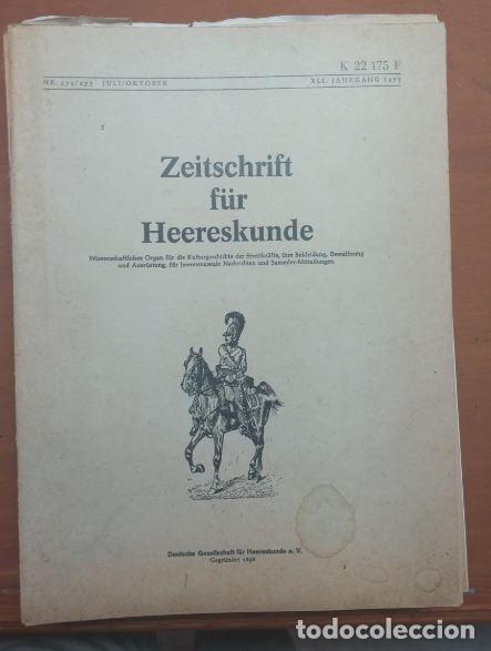 Militaria: ZEITSCHRIFT FUR HEERESKUNDE, GERMAN MILITARY