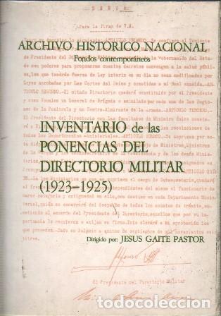 Military Antiques: INVENTARIO DE LAS PONENCIAS DEL DIRECTORIO MILITAR (1923-1925) - A-HM-1563 ,2