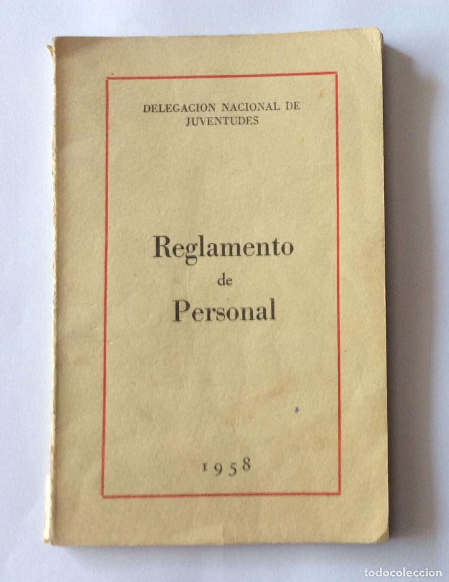 Militaria: LIBRO FALANGE FRENTE JUVENTUDES REGLAMENTO DE PERSONAL 1958