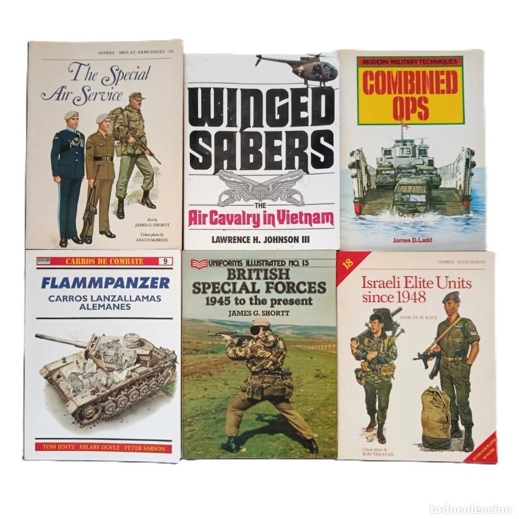 Militaria: LOTE 6 LIBROS MILITARIA: OSPREY ELITE, MEN-AT-ARMS, SAS, VIETNAM & PANZERS. EDICIONES UK/USA.
