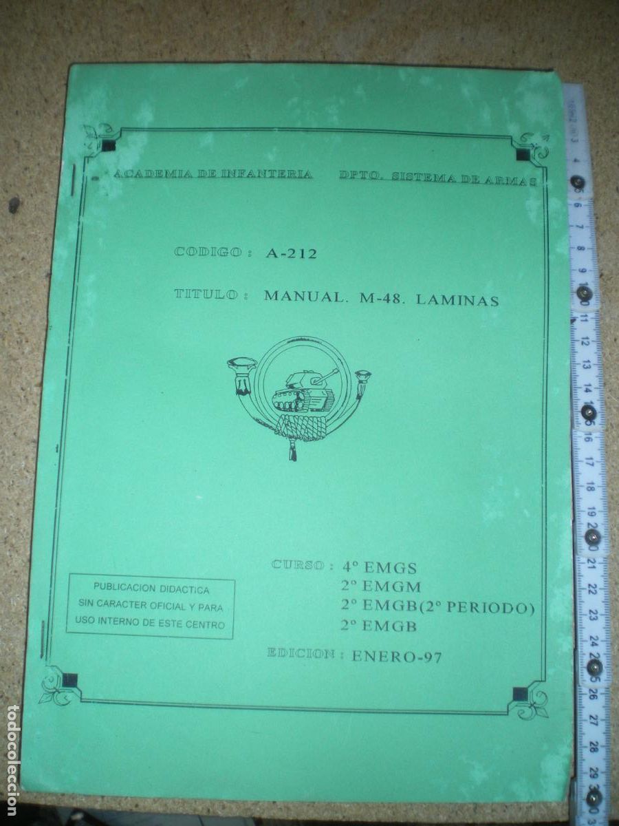 Militaria: MANUAL CARRO COMBATE M48 ESPA&Ntilde;OL, L&Aacute;MINAS
