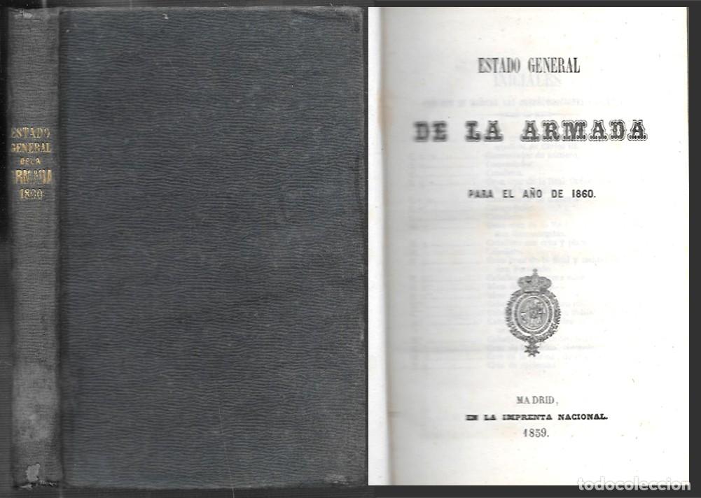 Militaria: ESTADO GENERAL DE LA ARMADA PARA EL A&Ntilde;O 1860 - A-HM-1646