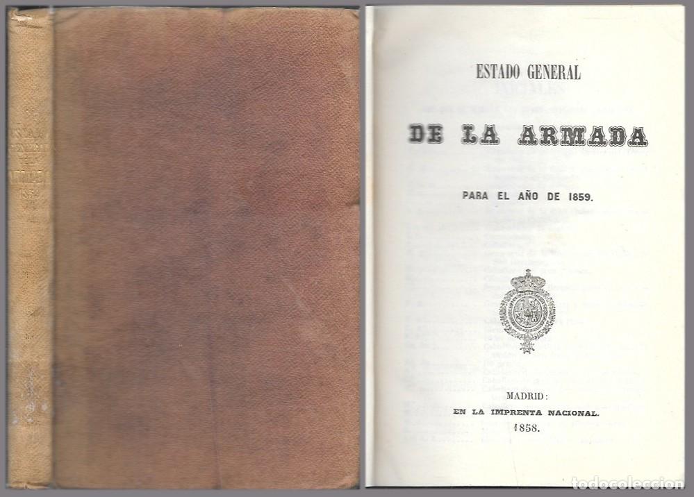 Militaria: ESTADO GENERAL DE LA ARMADA PARA EL A&Ntilde;O 1859 - A-HM-1648