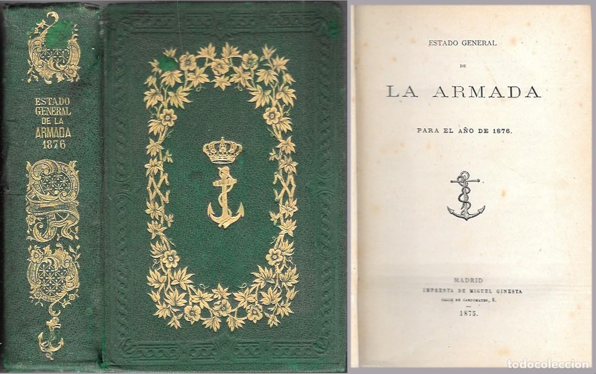 Militaria: ESTADO GENERAL DE LA ARMADA PARA EL A&Ntilde;O DE 1876 - A-HM-1652