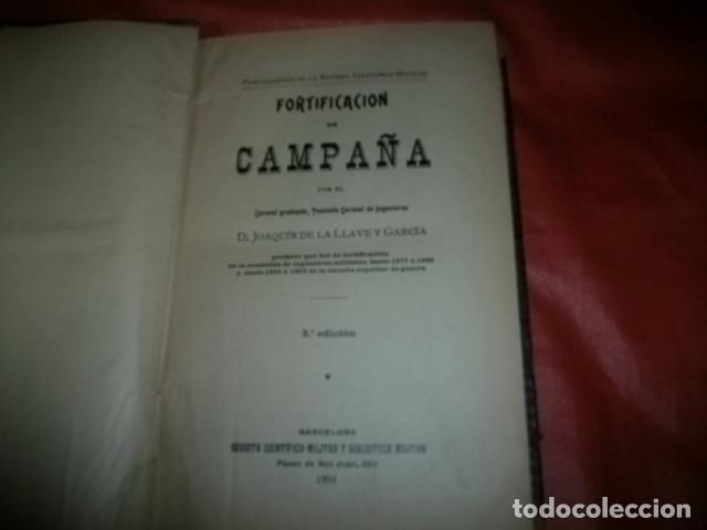 Militaria: FORTIFICACI&Oacute;N DE CAMPA&Ntilde;A - JOAQU&Iacute;N DE LA LLAVE Y GARC&Iacute;A
