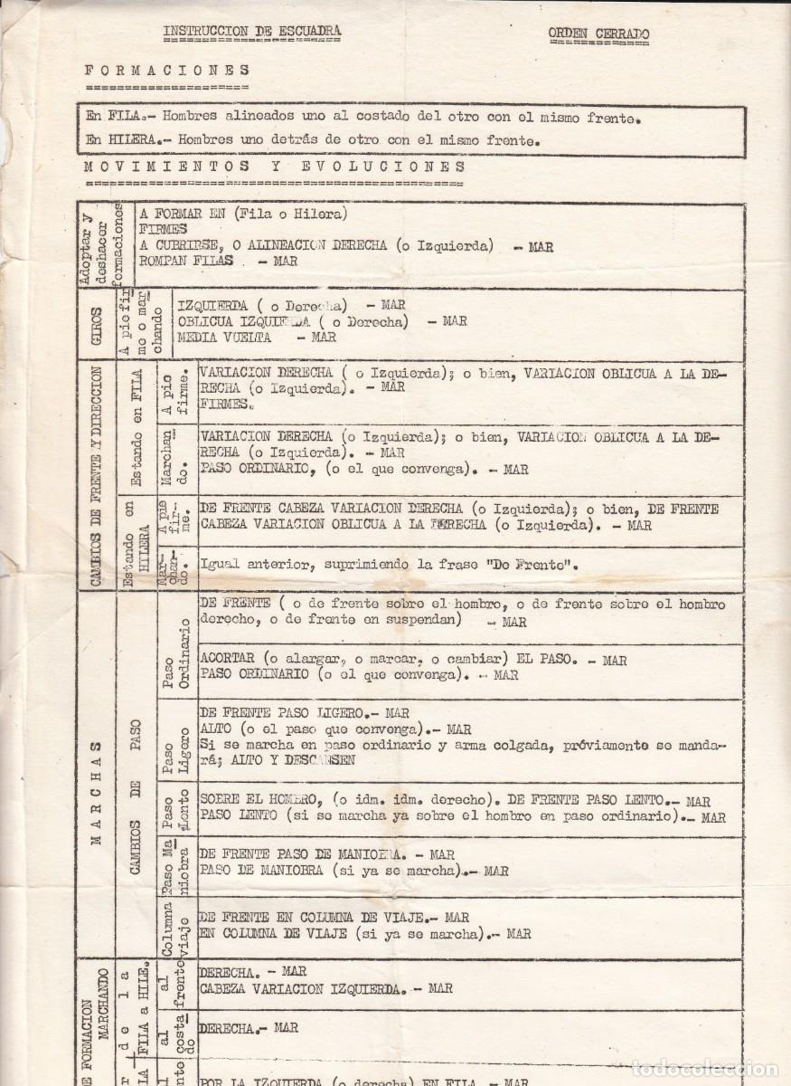 Militaria: INSTRUCCIONES PARA DESFILE MILITAR - INSTRUCCI&Oacute;N DE ESCUADRA