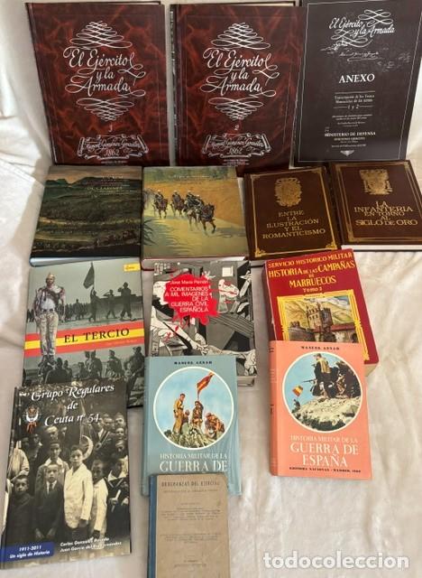 Militaria: LOTE 9 OBRAS MILITARIA ESPA&Ntilde;OLA. EJ&Eacute;RCITO INFANTER&Iacute;A CABALLER&Iacute;A TERCIO MARRUECOS