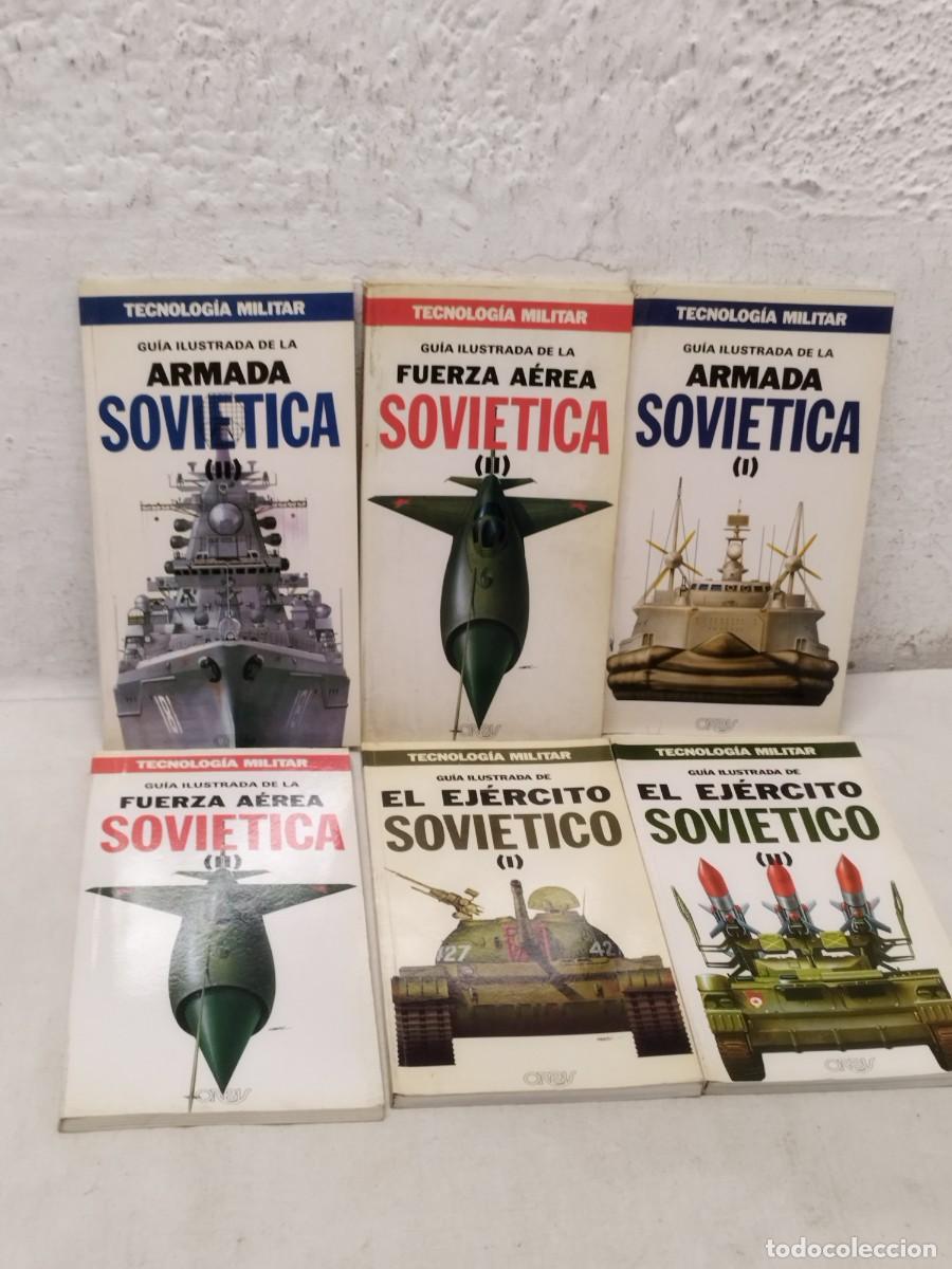 Militaria: Colecci&oacute;n 6 libros militares. Tecnologia guia ilustrada. Fuerza aerea Sovietica, ejercito, armada.