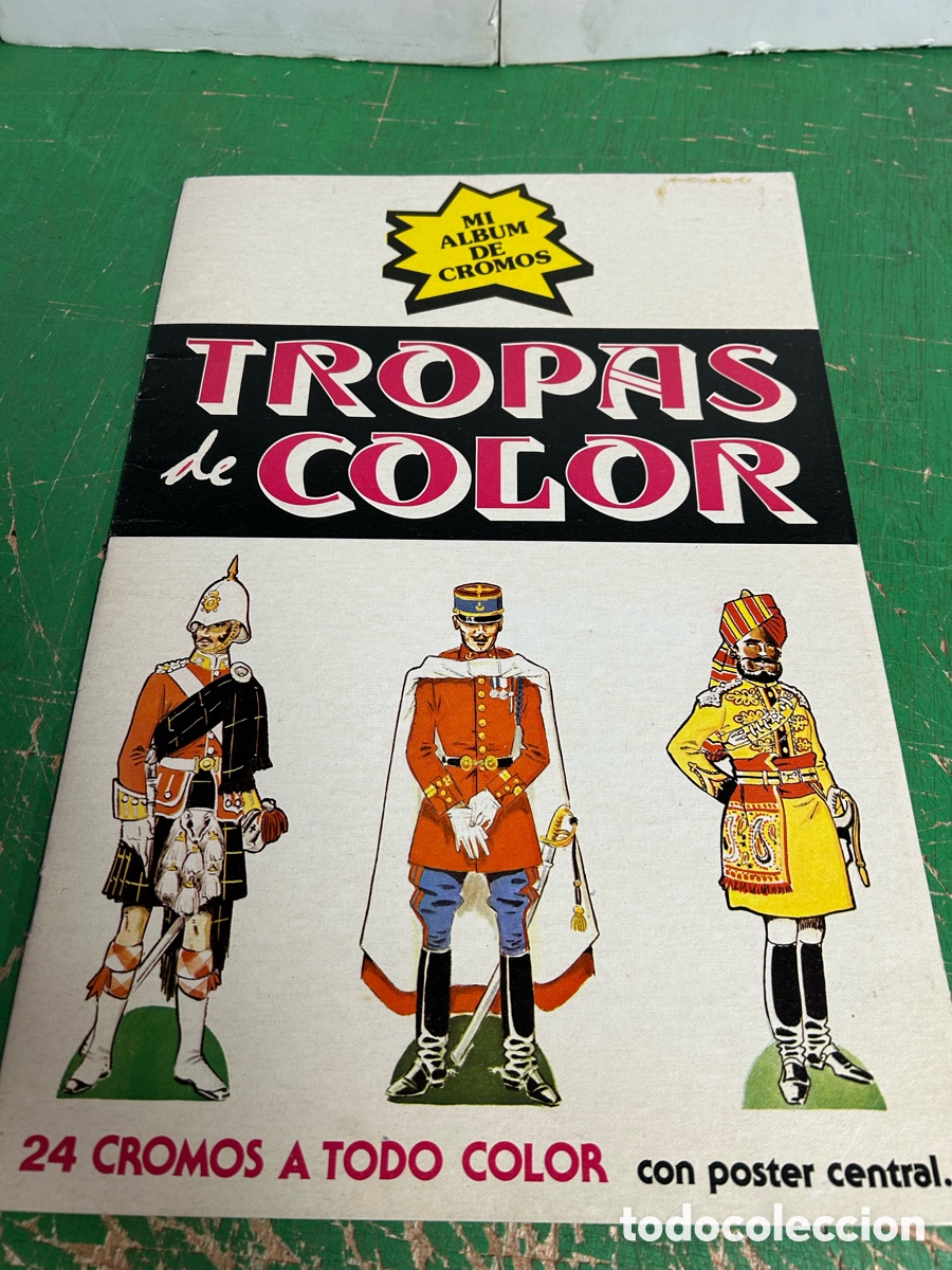 Militaria: ALBUNES DE CROMOS TROPAS DE COLOR COMPLETO