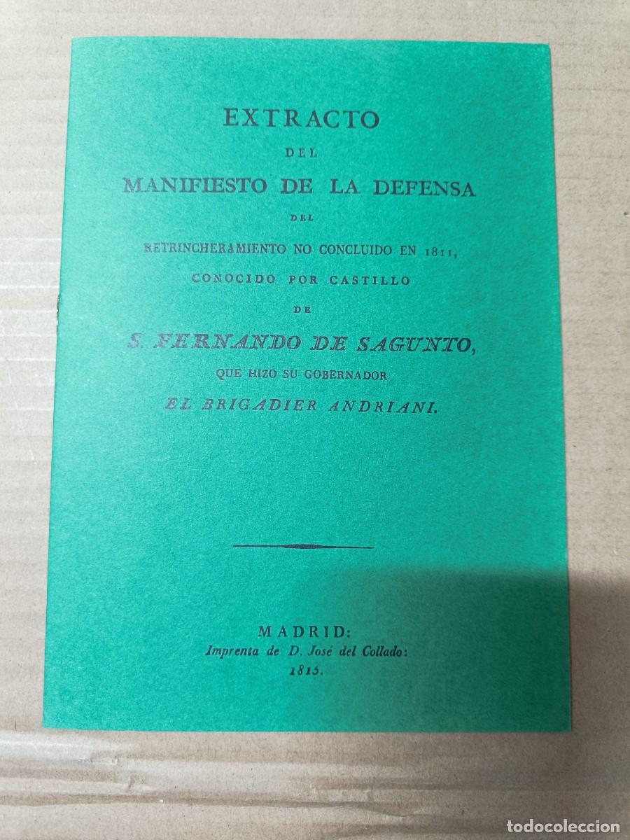 Militaria: ANTIGUO LIBRITO, EXTRACTO DEFENSA CASTILLO DE SAGUNTO, GUERRA INDEPENDENCIA 1811, VALENCIA -P25