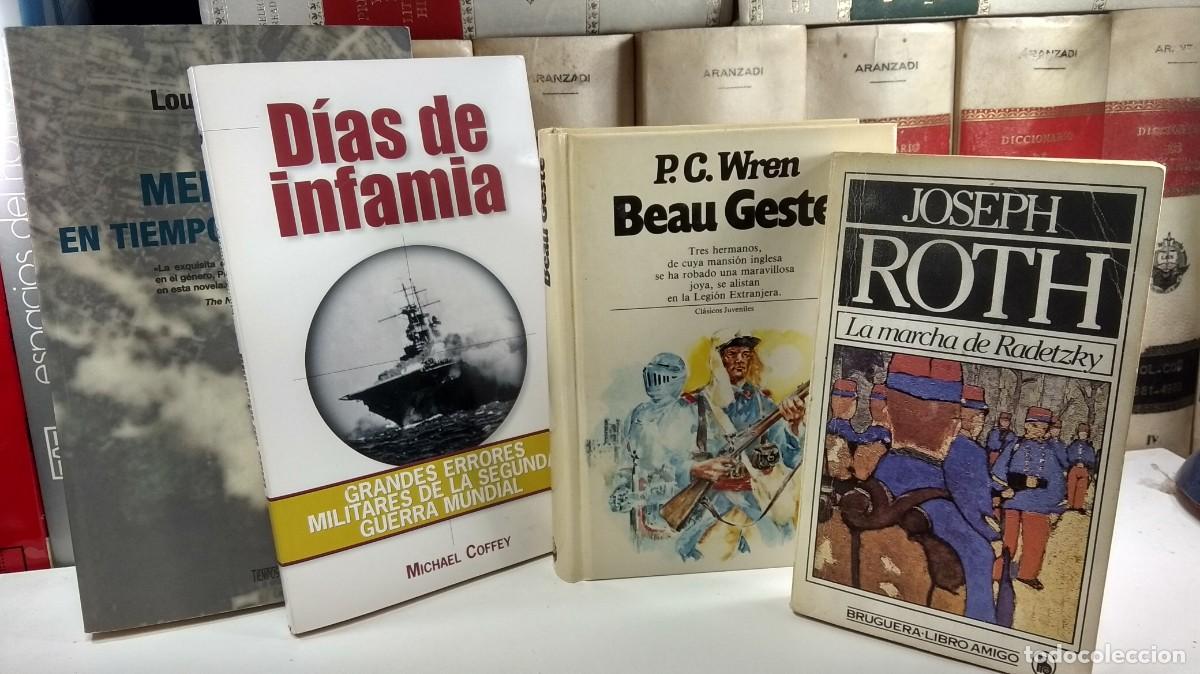 Militaria: Lote 4 libros tem&aacute;tica militar. Cito t&iacute;tulos, autores y paginaciones.