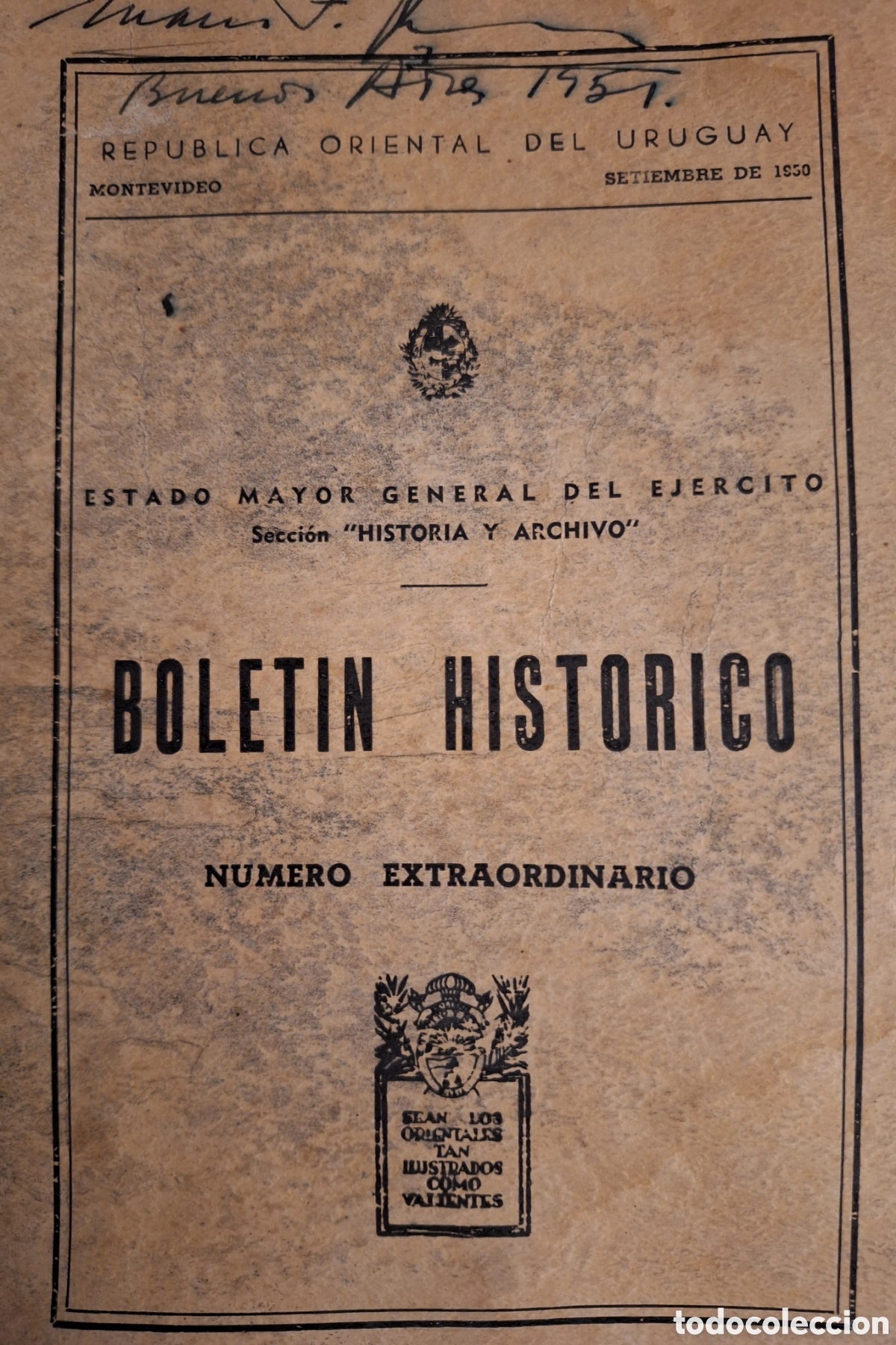 Militaria: BOLETIN HISTORICO DEL EJERCITO LOS CIRUJANOS DE ARTIGAS RAFAEL SCHIAFFINO Y MAS 1950