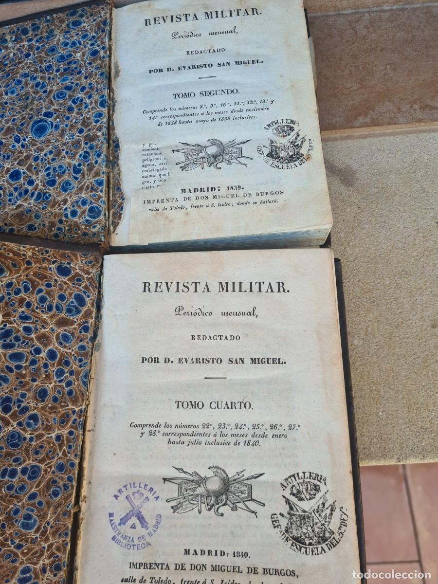 Militaria: 2 tomos Revista militar co. Sello original artilleria