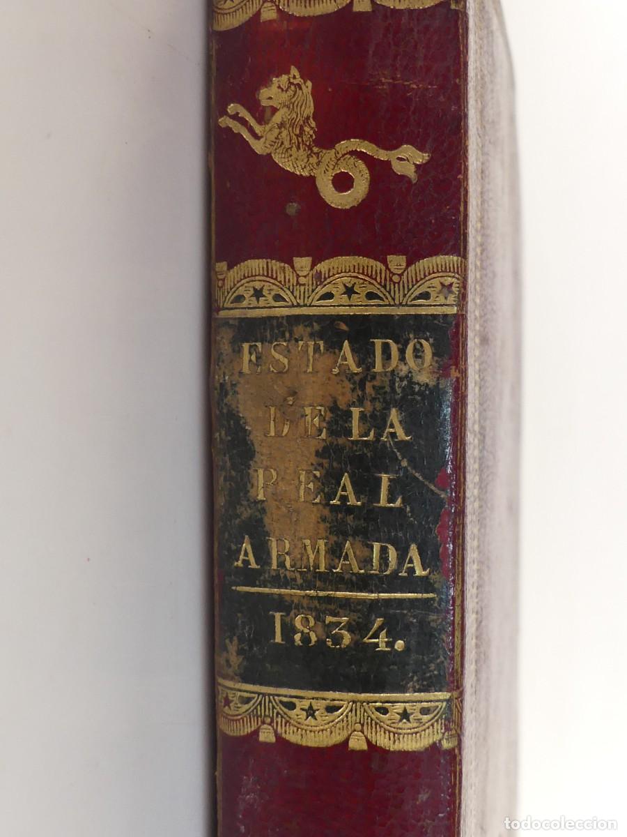 Militaria: Libro Antiguo - Estado Genral de la Real Armada - A&ntilde;o 1834