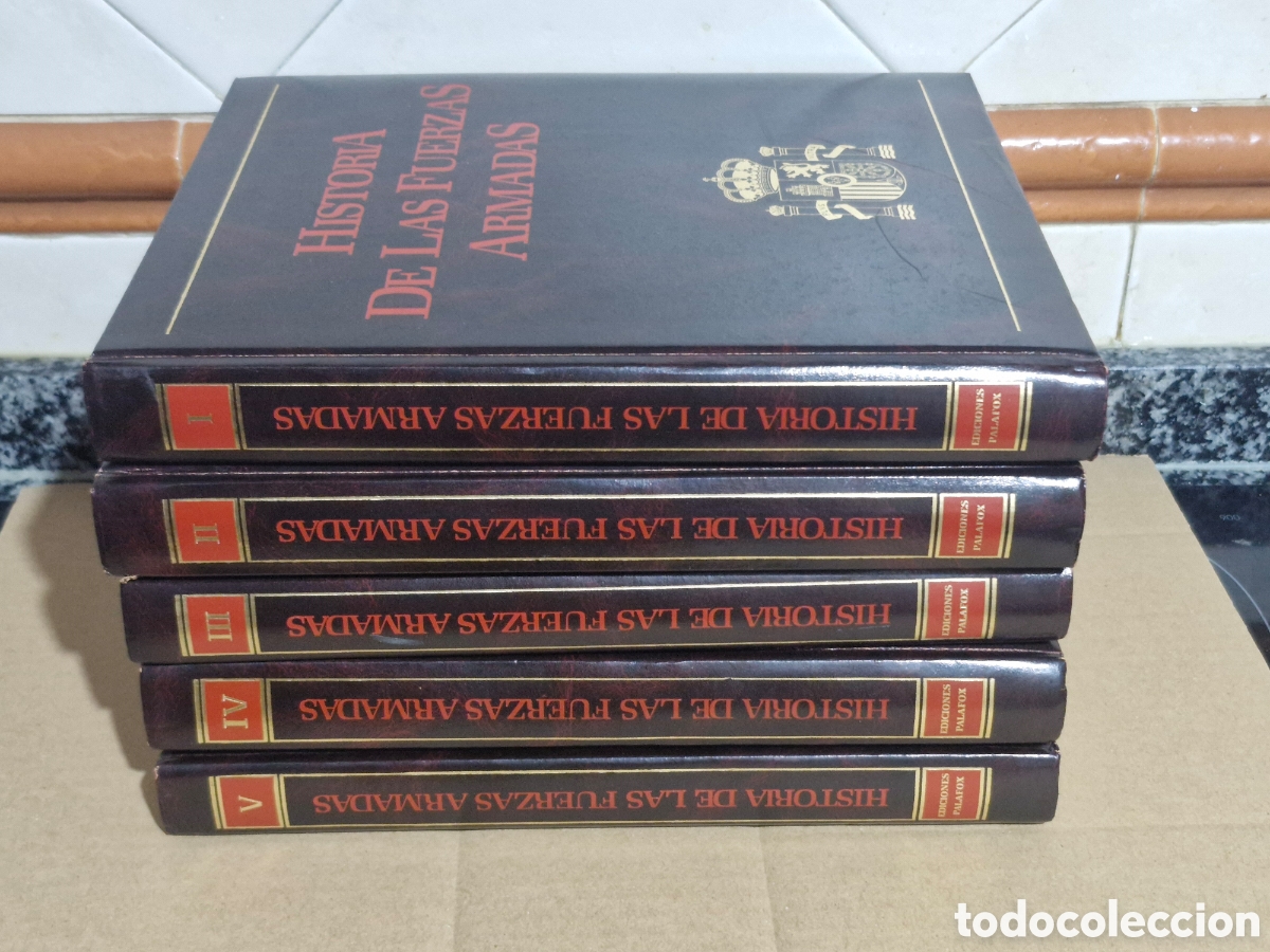 Militaria: HISTORIA DE LAS FUERZAS ARMADAS. EDICIONES PALAFOX. COMPLETA 5 TOMOS. PERFECTO ESTADO