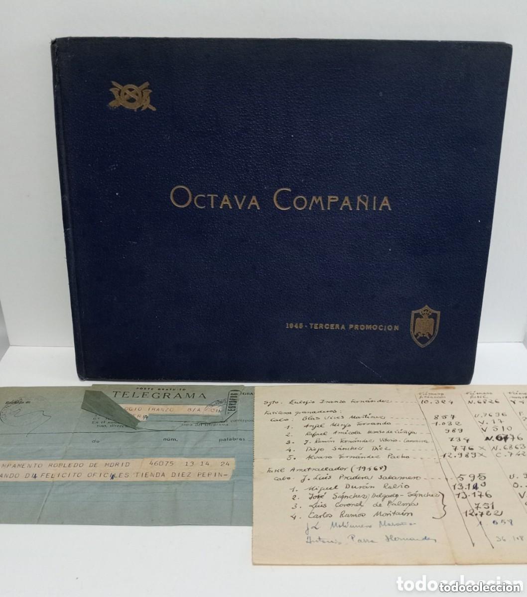 Militaria: RARO. OCTAVA COMPA&Ntilde;IA. 1945 - TERCERA PROMOCI&Oacute;N. REPORTAJE FOTOGR&Aacute;FICO MILITAR + DOCUMENTOS ANTIGUOS