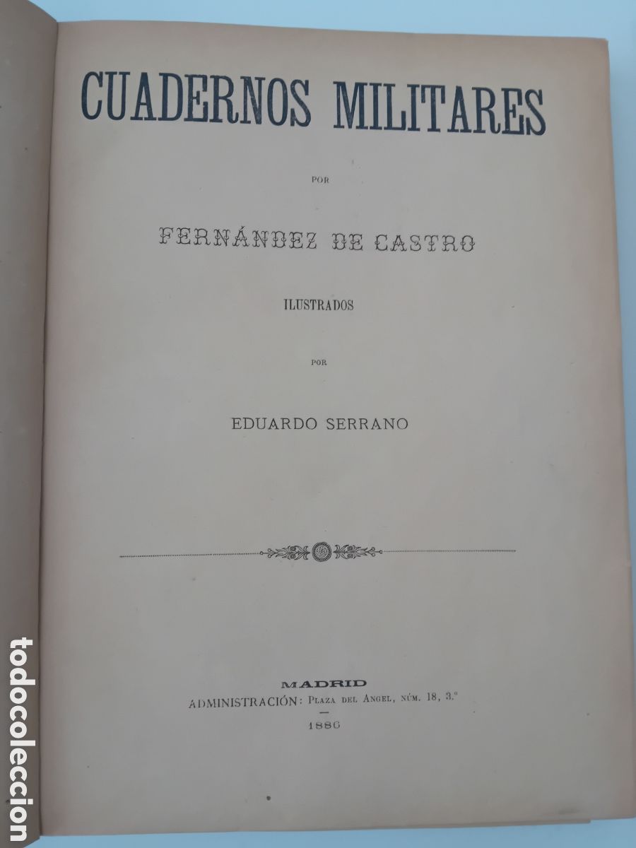 Militaria: Cuadernos militares (Madrid, 1866) de Fern&aacute;ndez de Castro