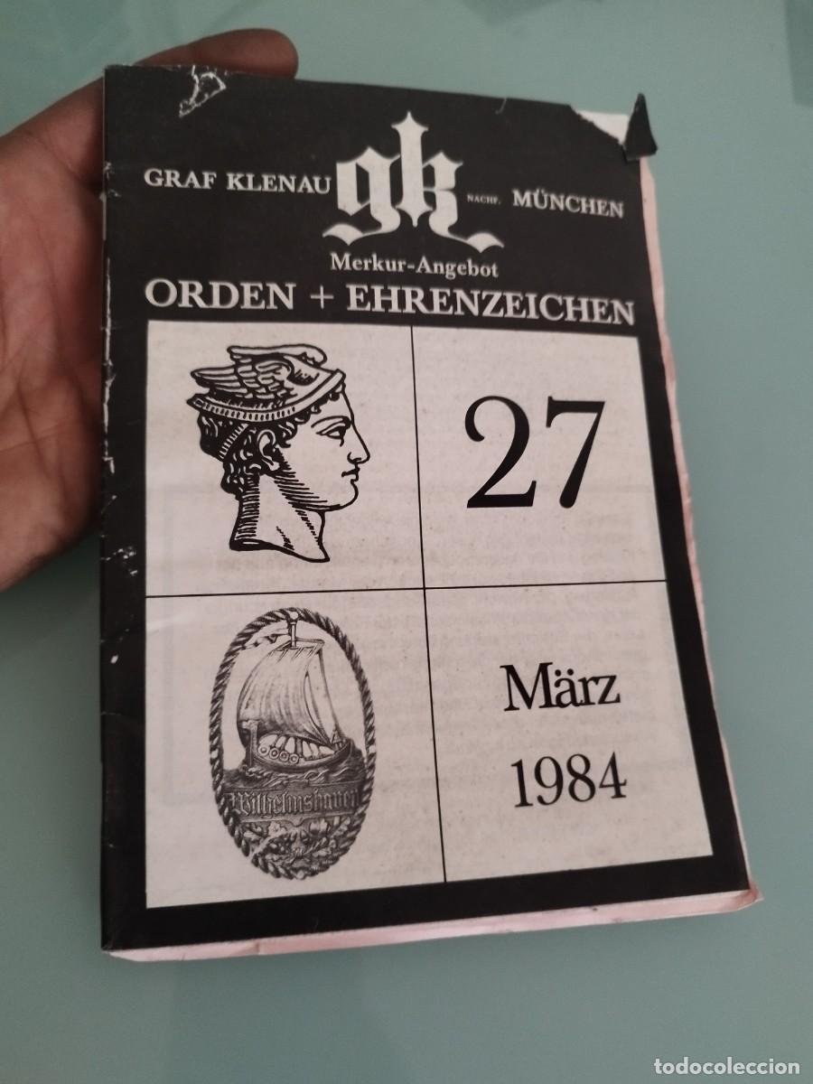Militaria: cat&aacute;logo de subastas de la casa alemana Graf Klenau. Medallas ordenes militares. 27 a&ntilde;o 1983.