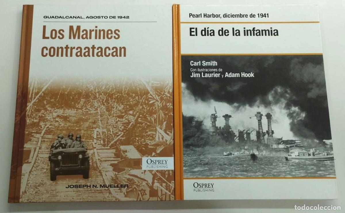 Militaria: LOTE DE DOS LIBROS DE OSPREY PUBLISHING: PEARL HARBOR, GUADALCANAL, CASTELLANO, A ESTRENAR.