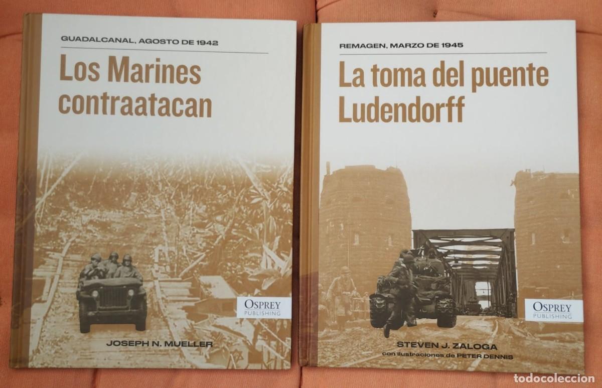 Militaria: LOTE DE DOS LIBROS DE OSPREY PUBLISHING: REMAGEN 1945, GUADALCANAL 1942, EN CASTELLANO.