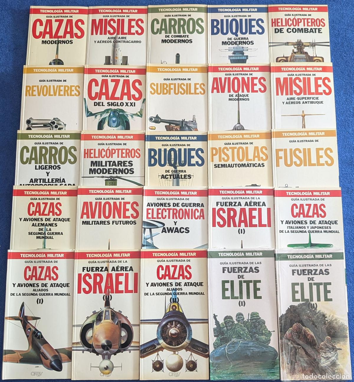 Militaria: Lote de 25 libros de Tecnolog&iacute;a Militar - Gu&iacute;a Ilustrada - Orbis (1986)